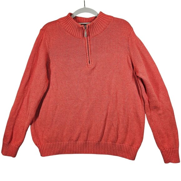 Croft&Barrow Sweater Women XL peachy feminine business Cotton preppy nerd school - Picture 1 of 9